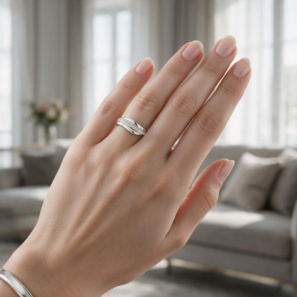 Anillo Ondulado Líneas Circones