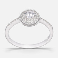 Anillo Circon Solitario Halo