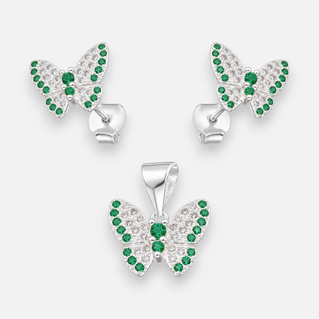 Conjunto Mariposas Esmeralda Circones