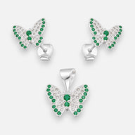 Conjunto Mariposas Esmeralda Circones