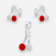 Conjunto Cerezas Esmaltada Circones