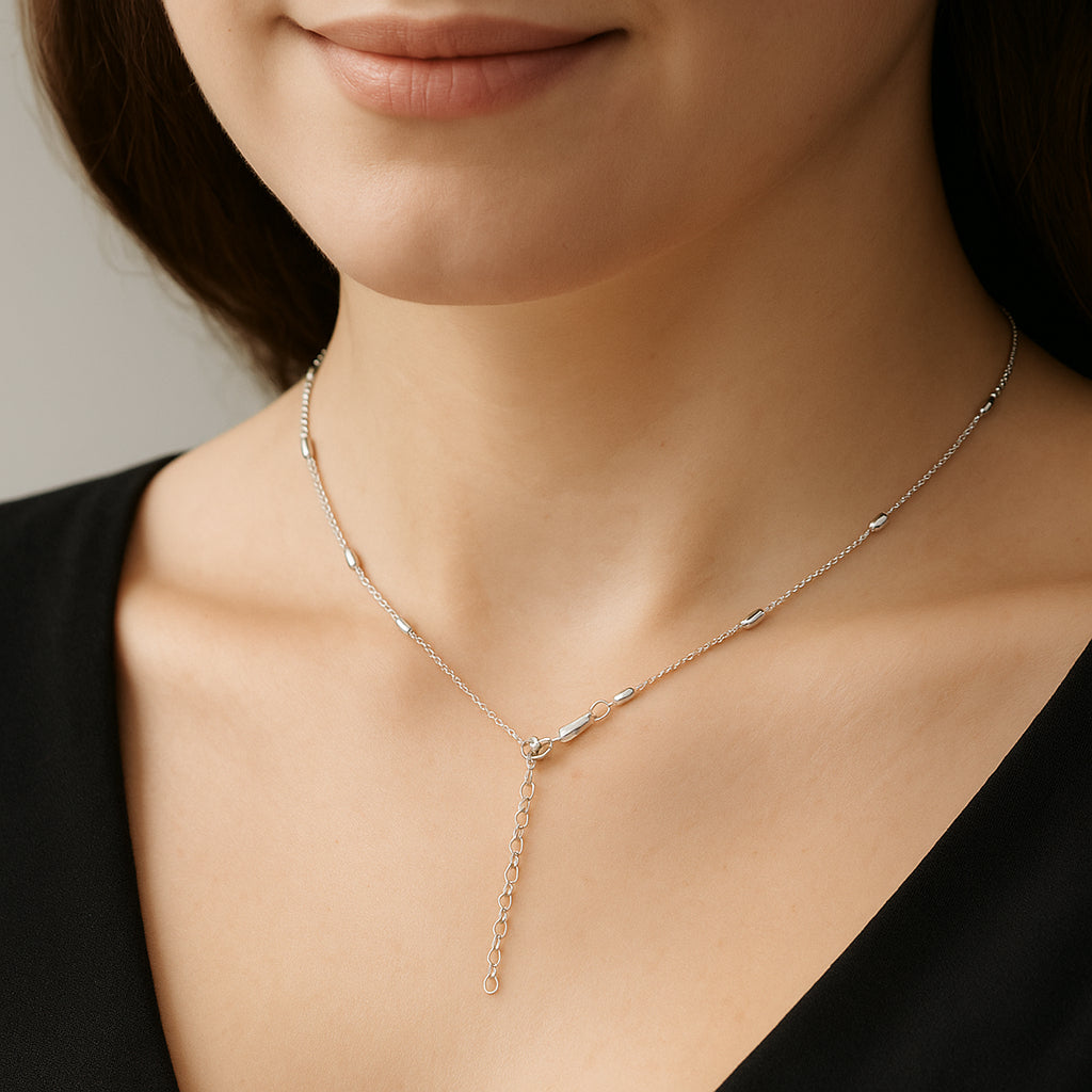 Collar Choker Ajustable Palitos y Esferas