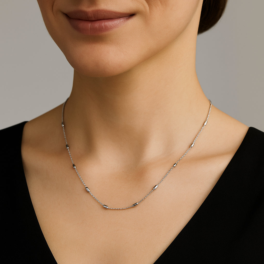 Collar Choker Ajustable Palitos y Esferas
