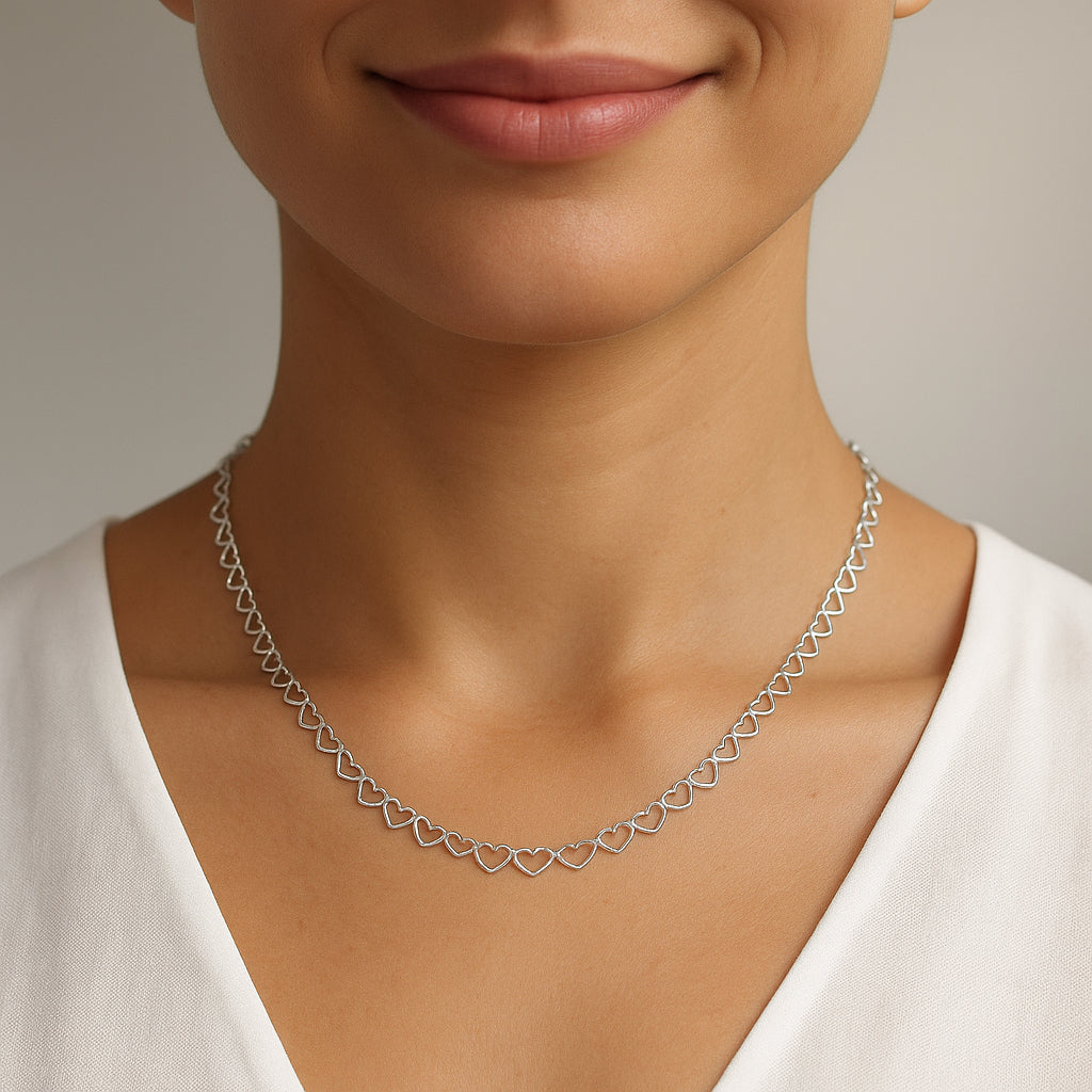 Collar Choker Ajustable Corazones