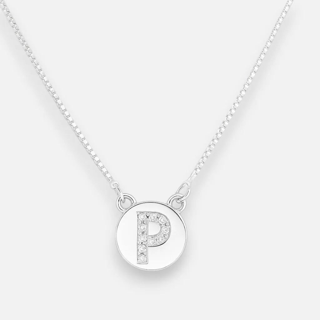Collar Círculo Letra P Circones