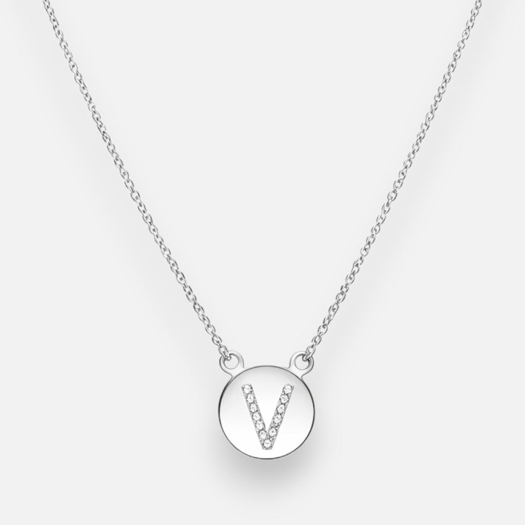 Collar Círculo Letra V Circones