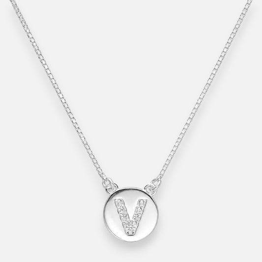 Collar Círculo Letra V Circones