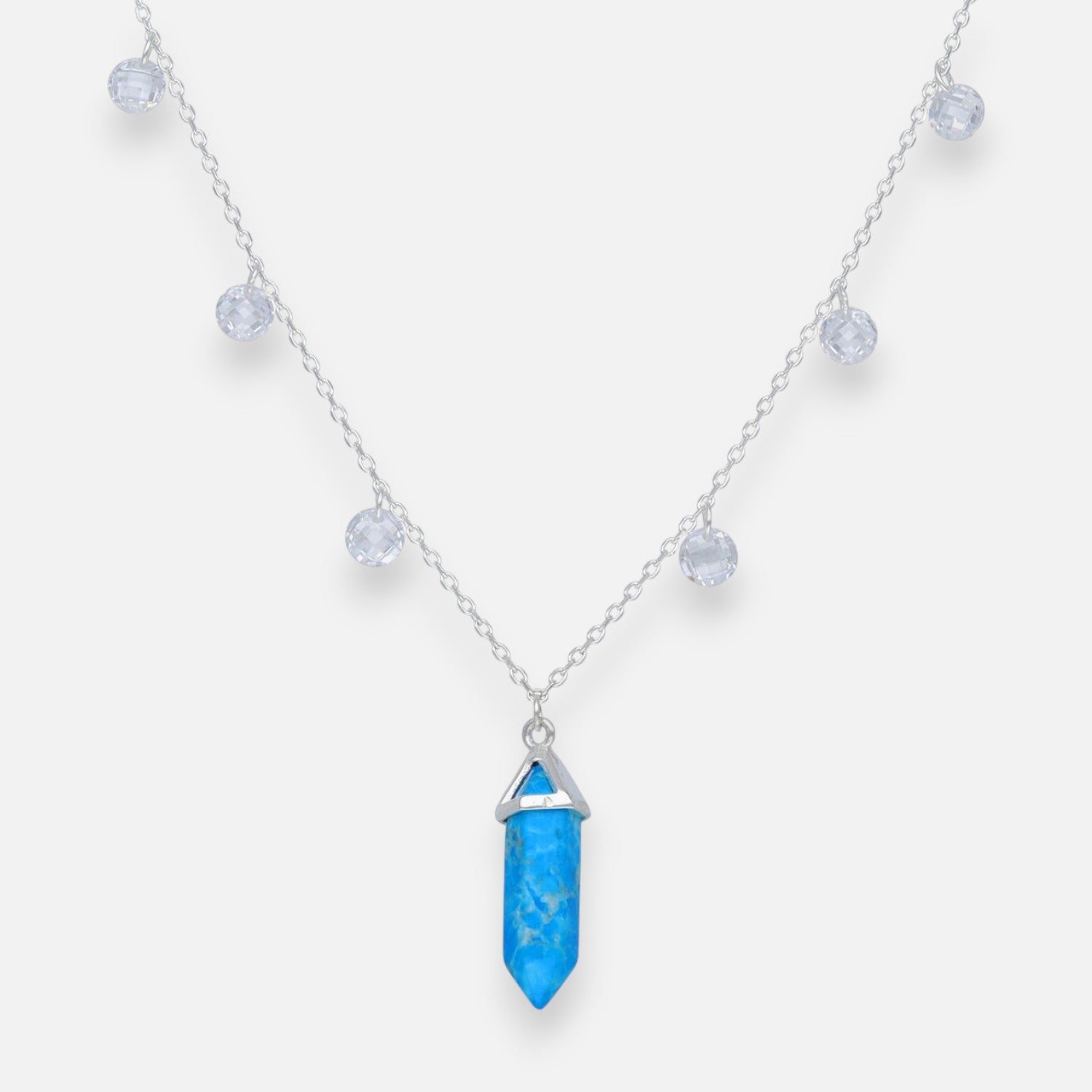 Collar Cuarzo Turquesa Cristales