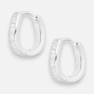 Argolla Huggie Ondulada Circones Baguette 14 mm