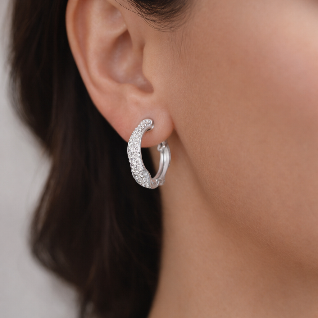 Argolla Huggie Entorchada Circones 14 mm