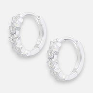 Argolla Huggie Estrellas Circones 15 mm