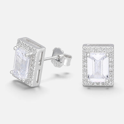 Aro Rectangular Circones Baguette 10x8 mm