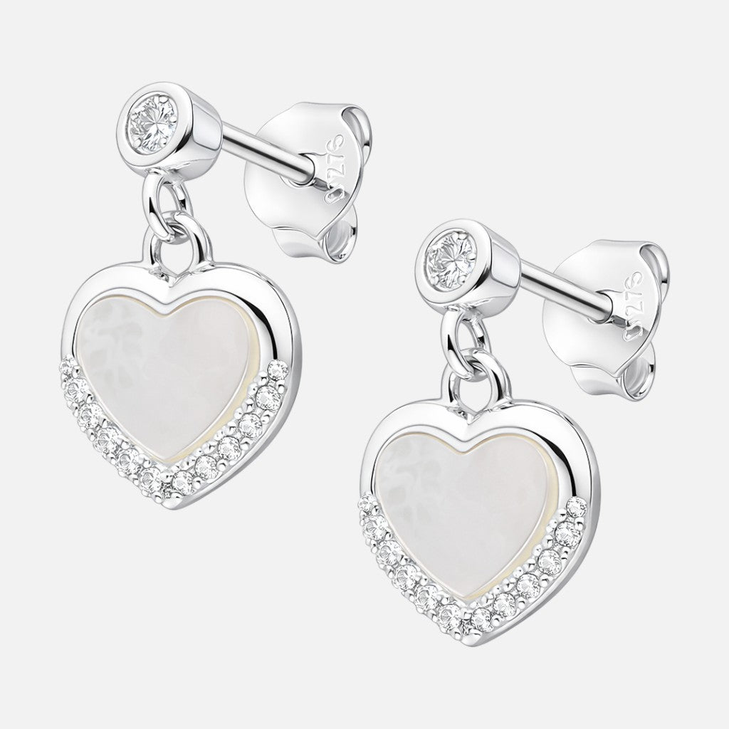 Aro Circón Corazón Nácar