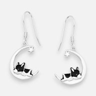 Aro Media Luna Estrella Perrito Esmaltado
