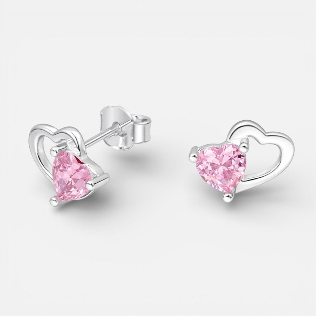Aro Corazones Circón Rosa Francia