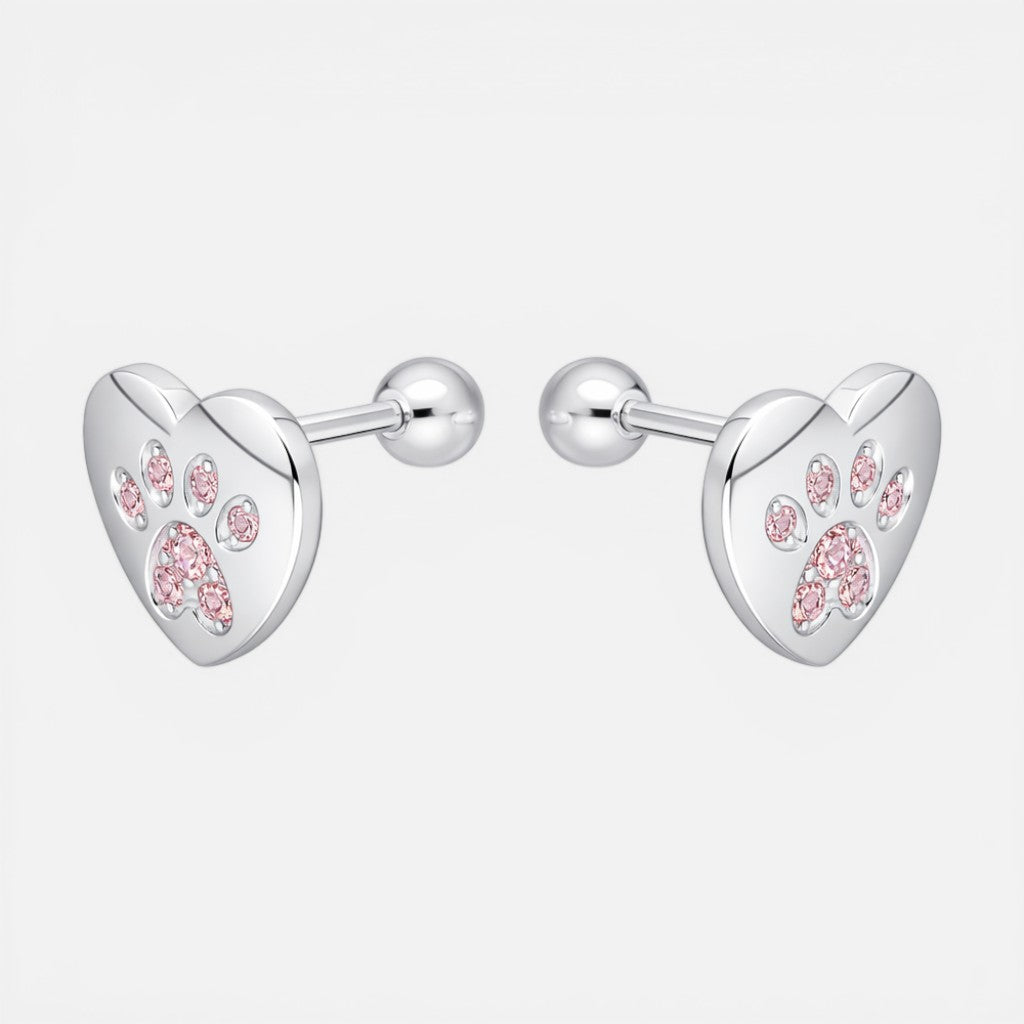 Aro con tope Corazón Patita Circones Rosa Francia
