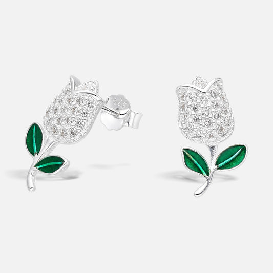 Aro Flor Tulipán Circones Hoja Esmaltada