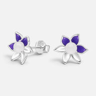 Aro Flor Esmaltada Cuarzo