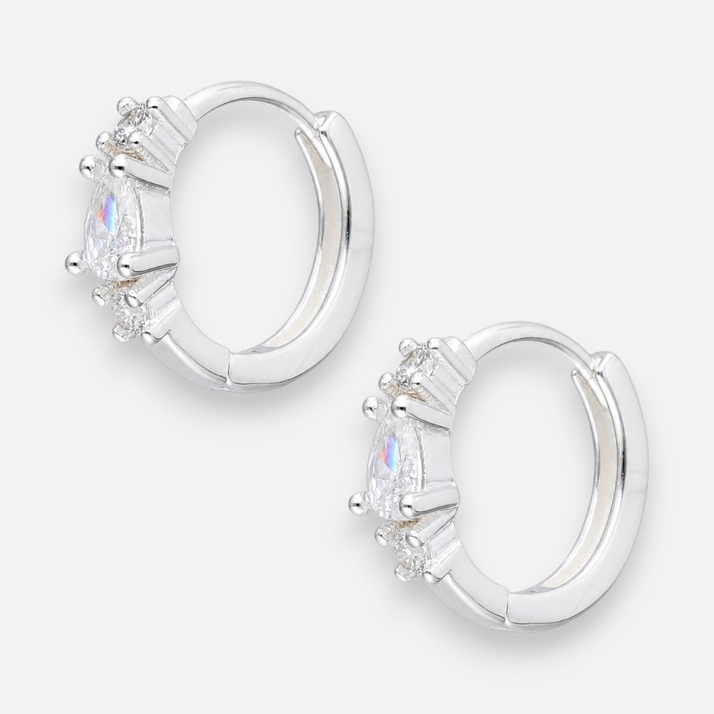 Argollas Huggie Gota Circones 14 mm