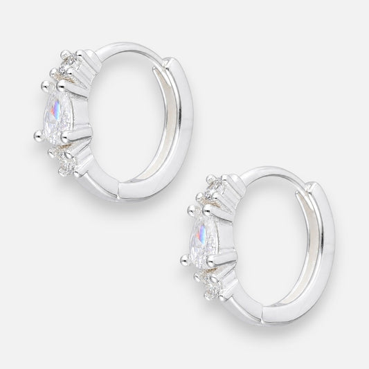 Argollas Huggie Gota Circones 14 mm