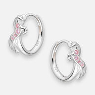 Argolla Huggie Caballito Circones Rosa Francia 14 mm