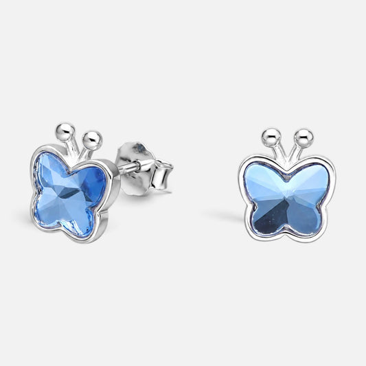 Aro Mariposa Cristal Swarovski® Azul