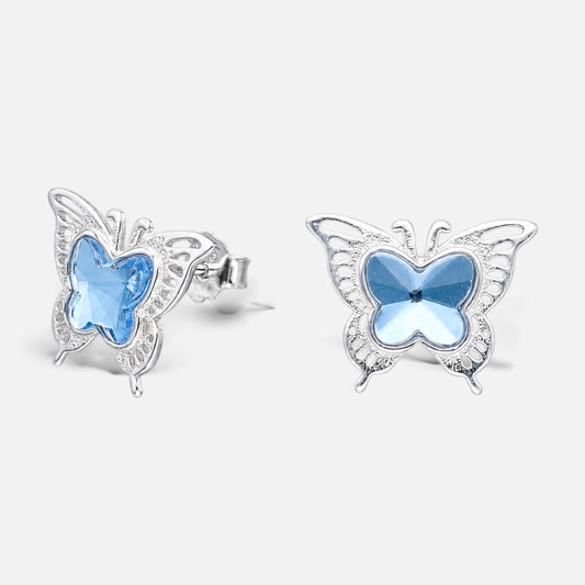 Aro Mariposa Cristal Swarovski® Azul
