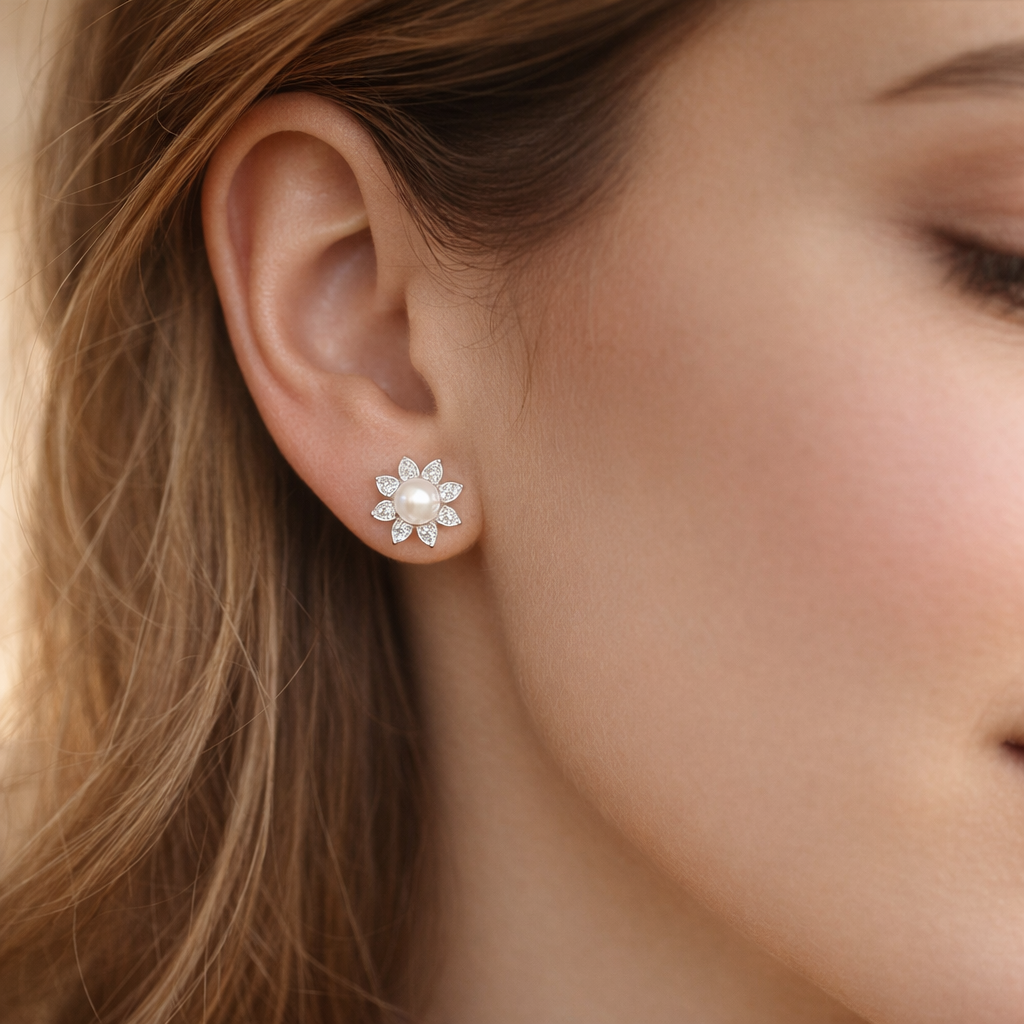 Aro Flor Perla Circones