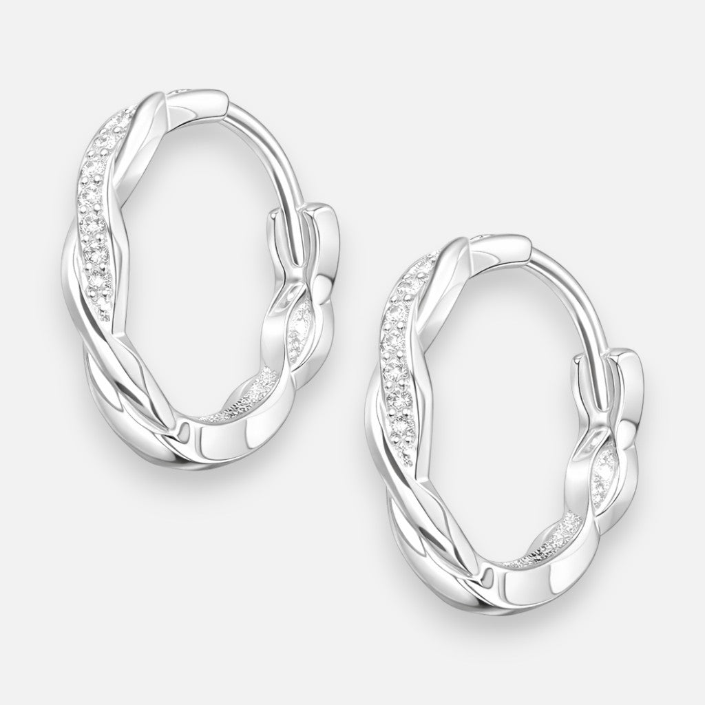 Argolla Huggie Entorchada Circones 13 mm