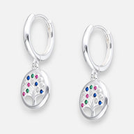Argolla Huggie Árbol de la Vida Circones Multicolor 12 mm