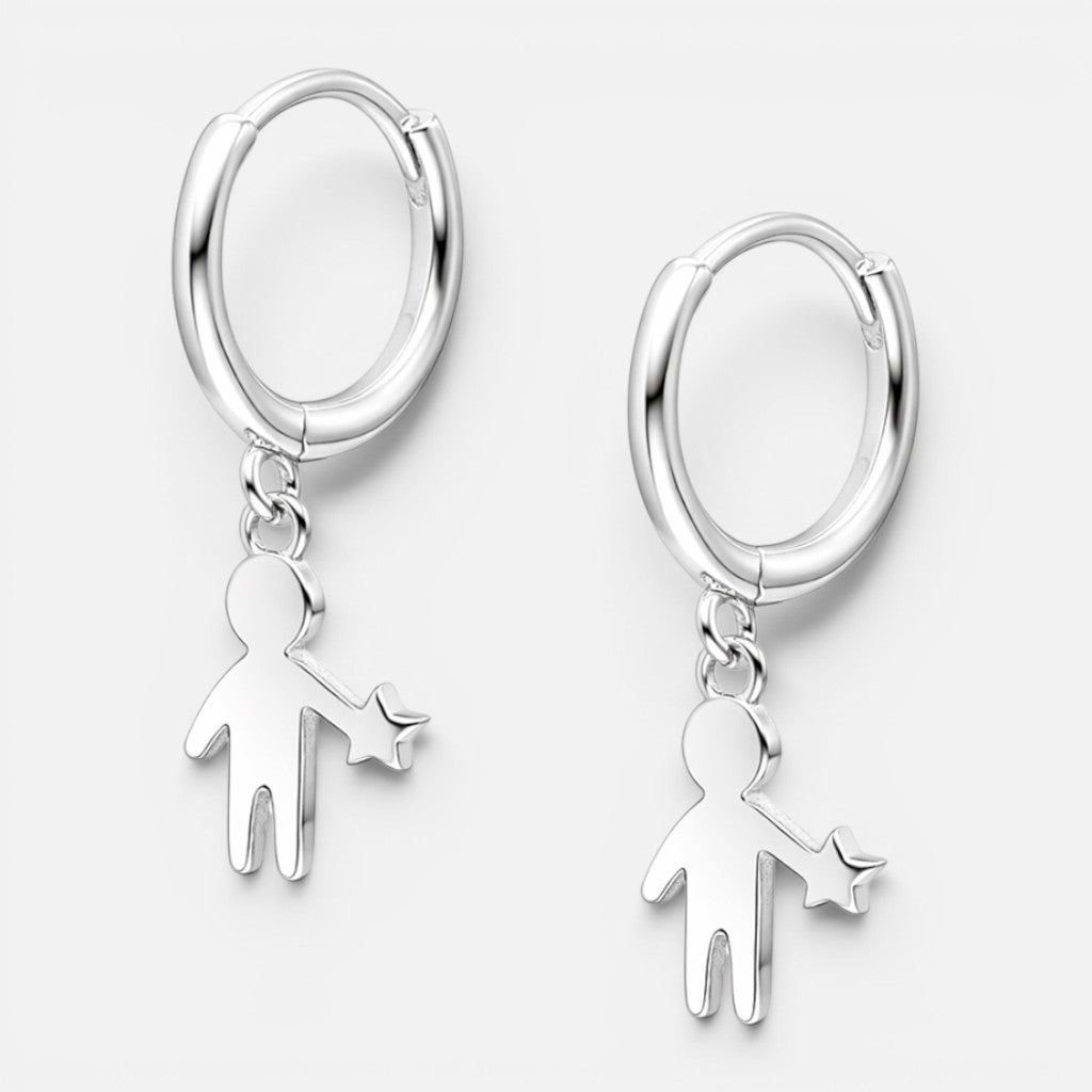 Argolla Huggie Niño Estrella 11 mm