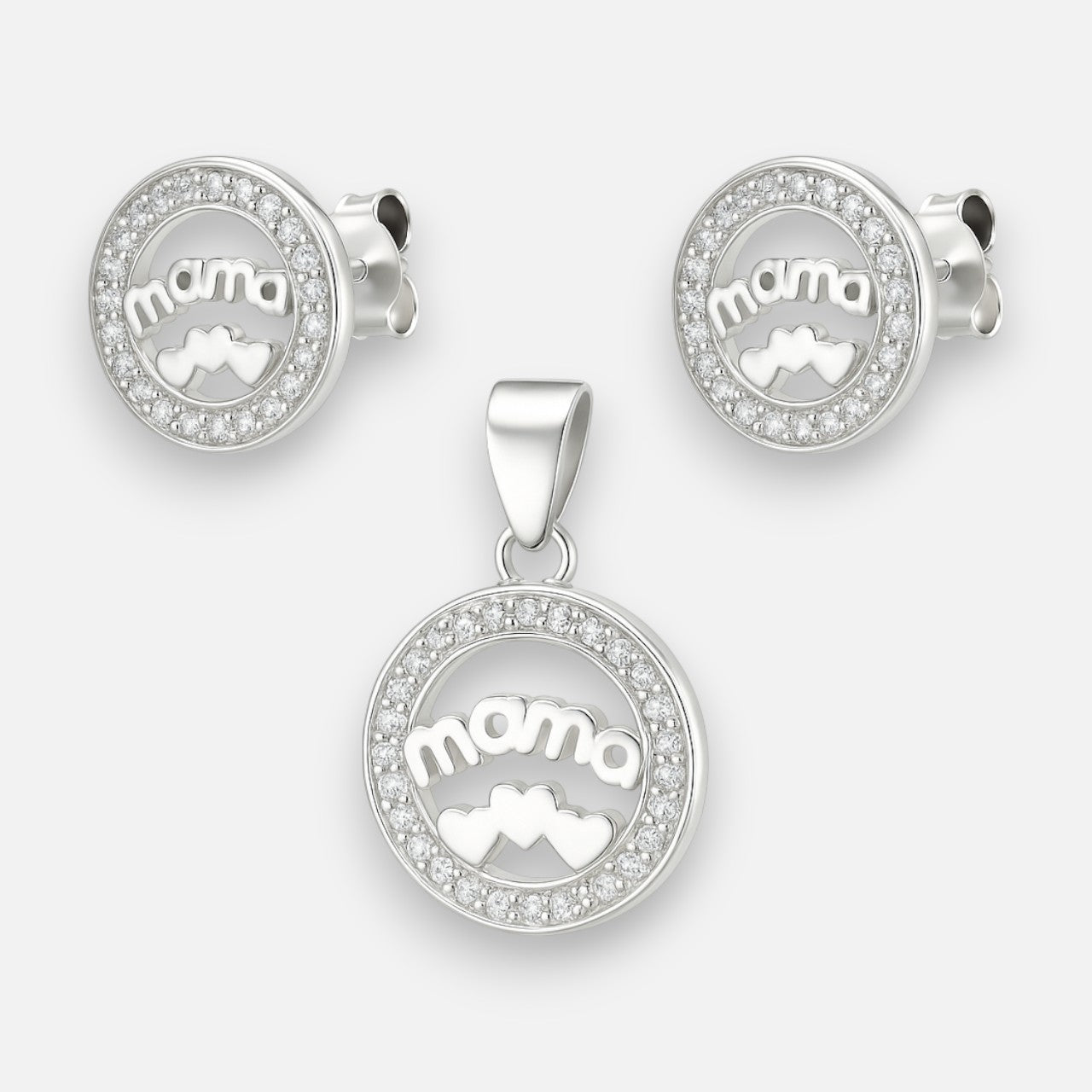 Conjunto Corazones Circones Mamá