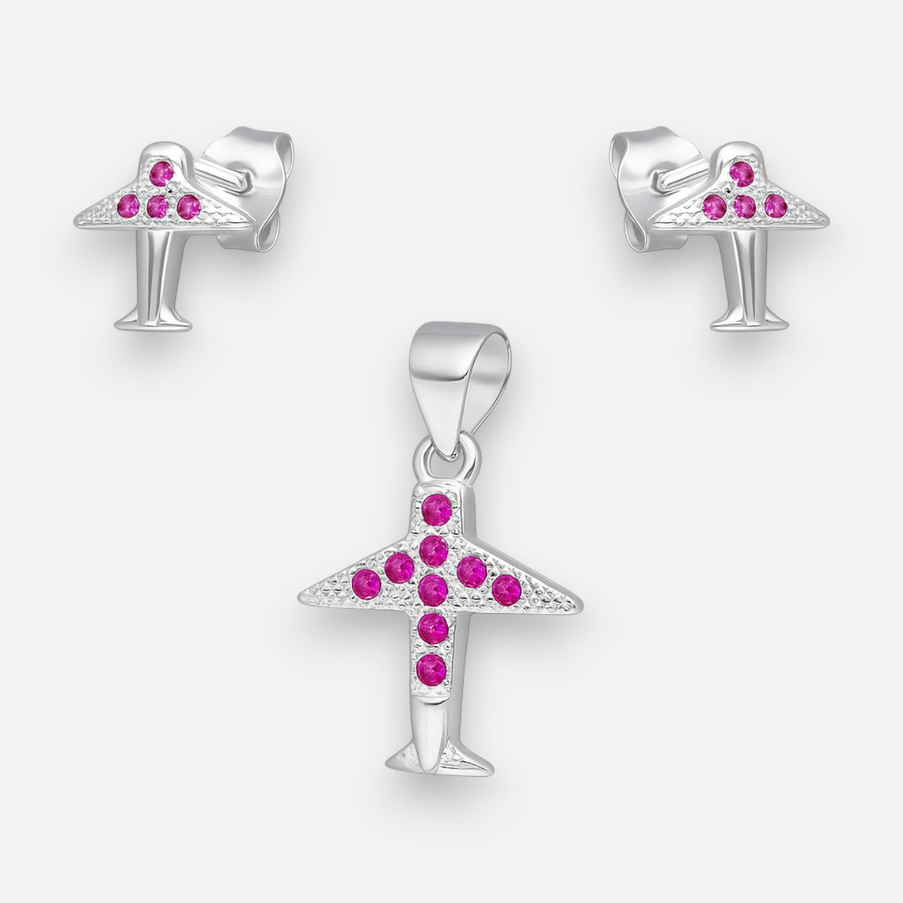 Conjunto Avión Circones Rubí