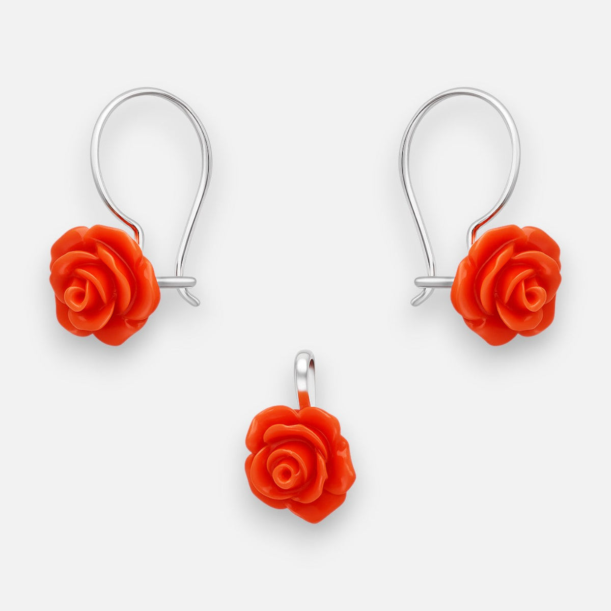 Conjunto Flor Naranja
