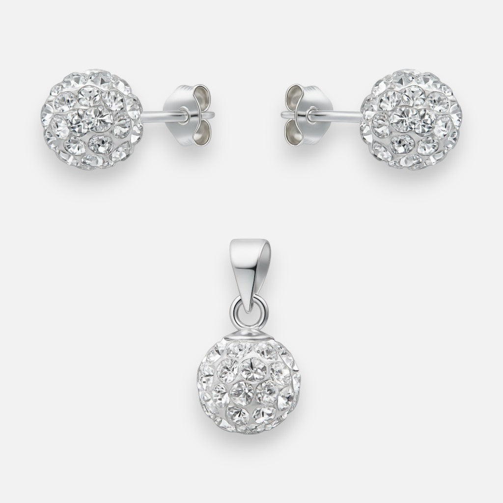 Conjunto Esfera Strass 10 mm