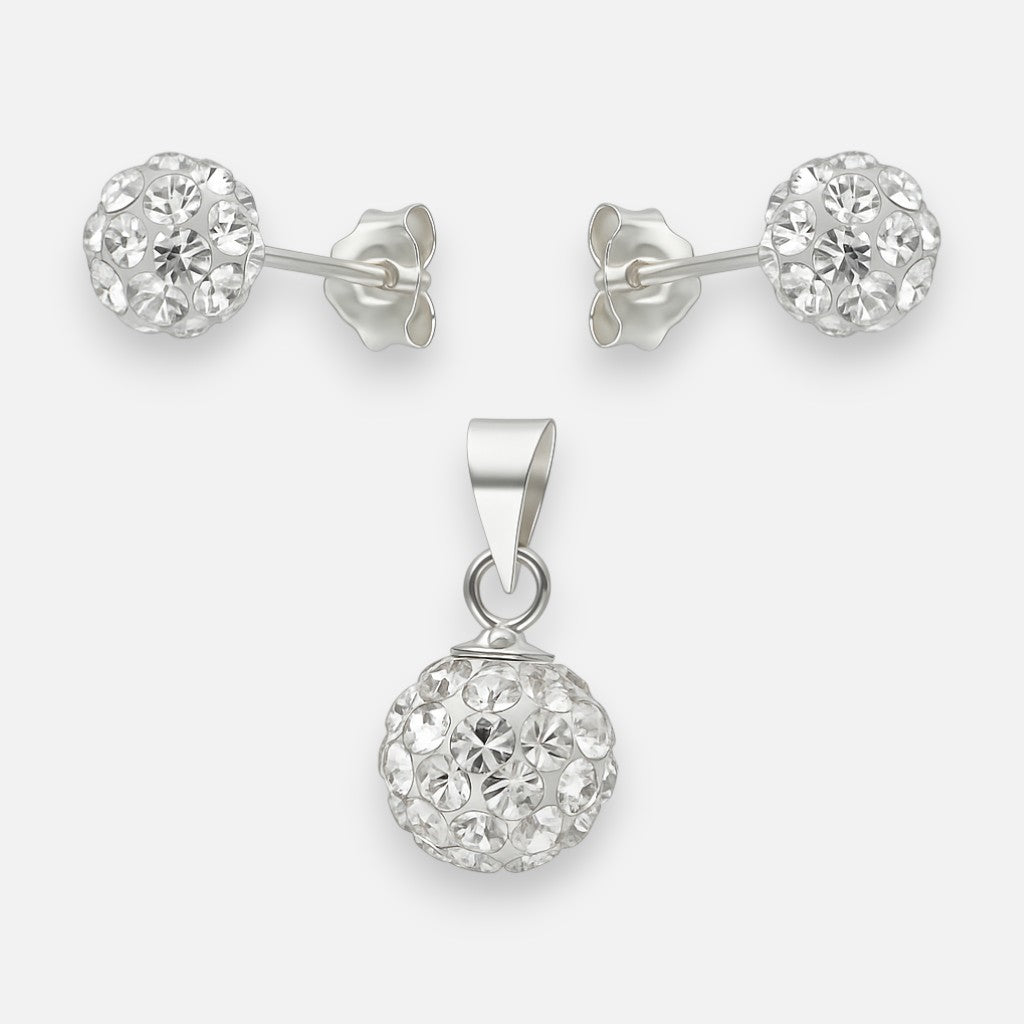 Conjunto Esfera Strass