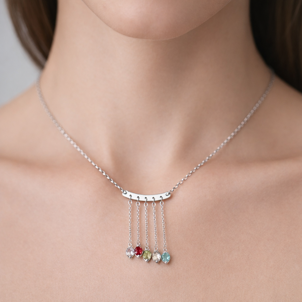 Collar Cascada Cristales Hecho con Swarovski® Multicolor
