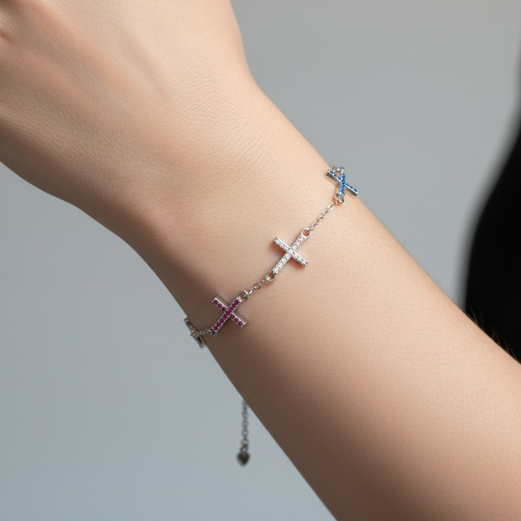 Pulsera Cruces Circones Multicolor
