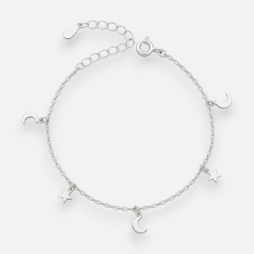 Pulsera Estrellas y Media Luna 17 cm