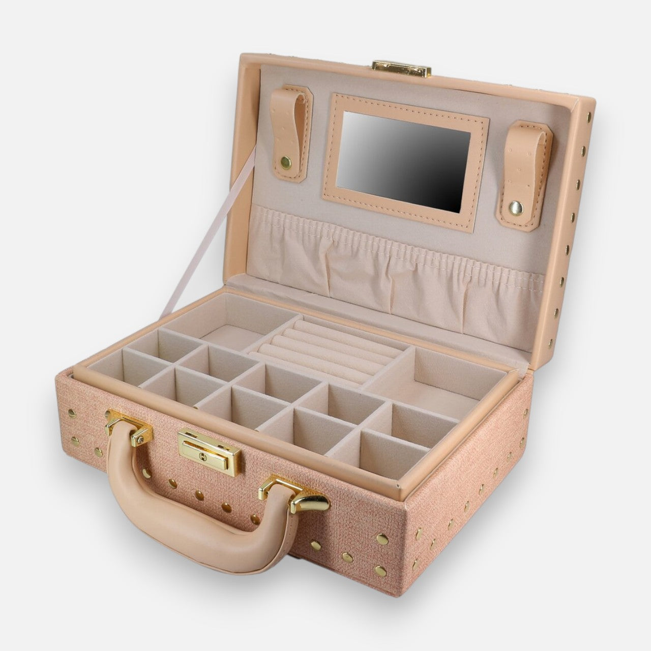 Joyero Maleta Organizador Rosa