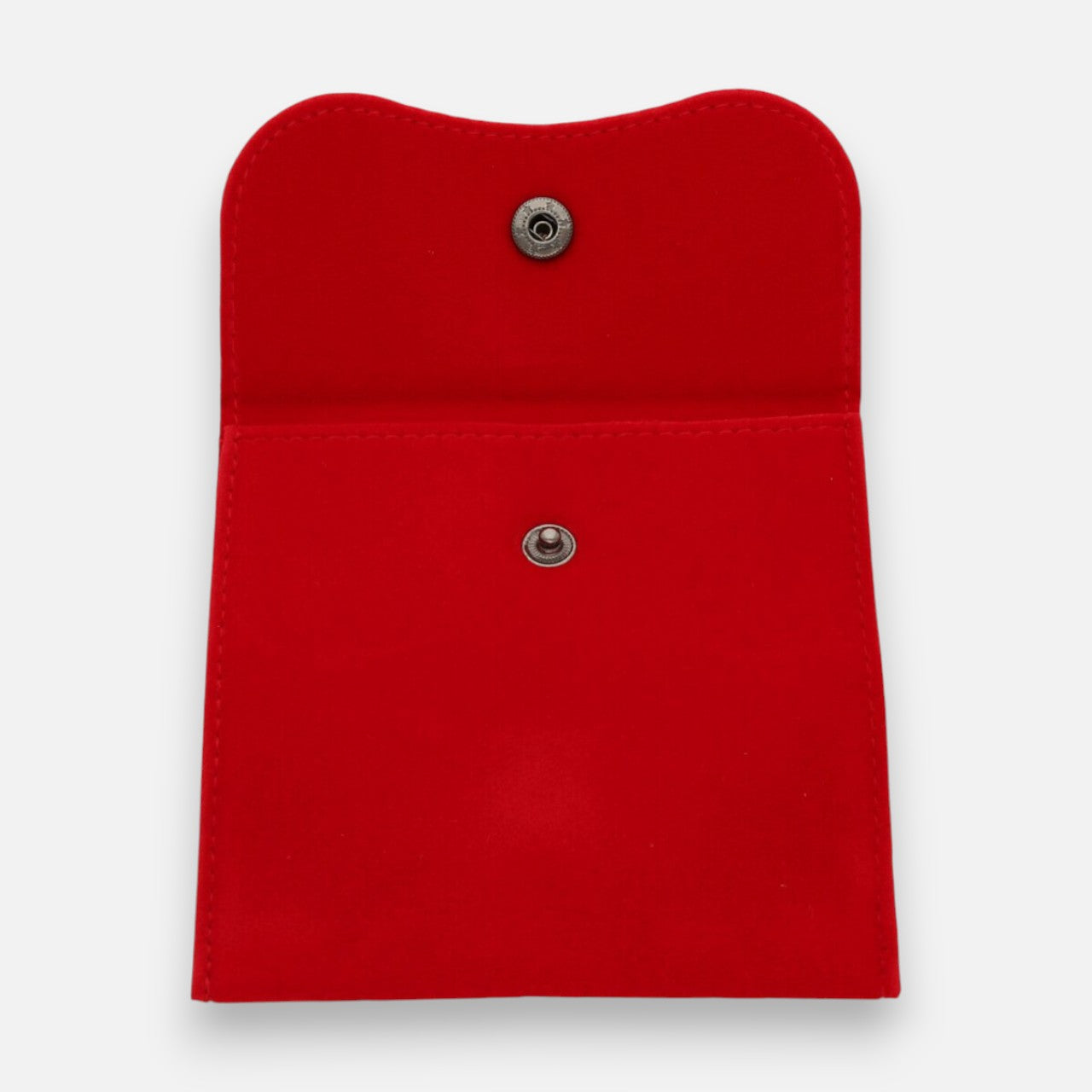 Bolsa Terciopelo con Botón Roja