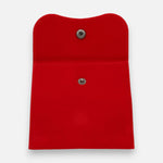 Bolsa Terciopelo con Botón Roja