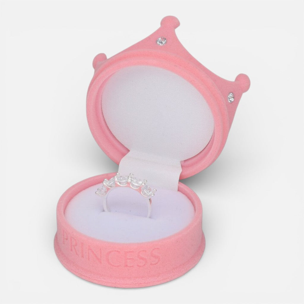 Corona Rosa Princess Terciopelo para Anillo