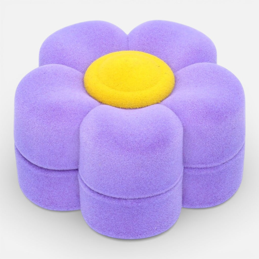 Flor Terciopelo Lila para Anillo