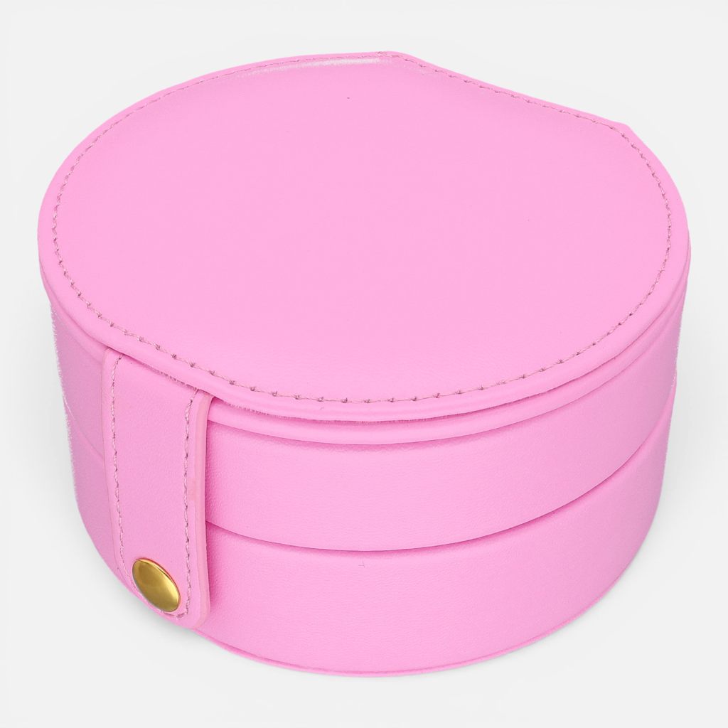 Joyero Rainbow Doble Circular Rosado