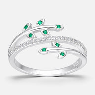 Anillo Espigas Circones Esmeralda