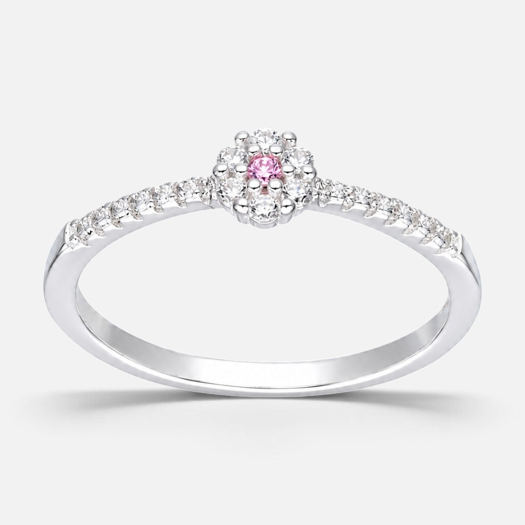 Anillo Flor Circones Rosa Francia