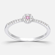 Anillo Flor Circones Rosa Francia