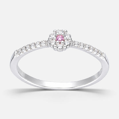 Anillo Flor Circones Rosa Francia