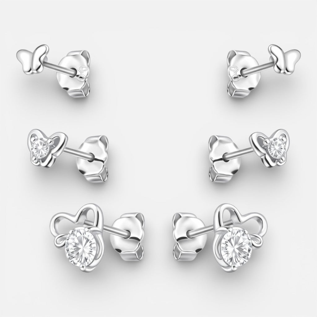 Set Aros Minimalistas Mariposas Circones